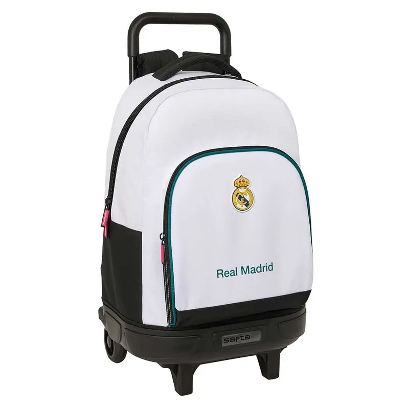 Mochila del Real Madrid CF con ruedas compact extraíble equipación 26/27 33x22x45cm