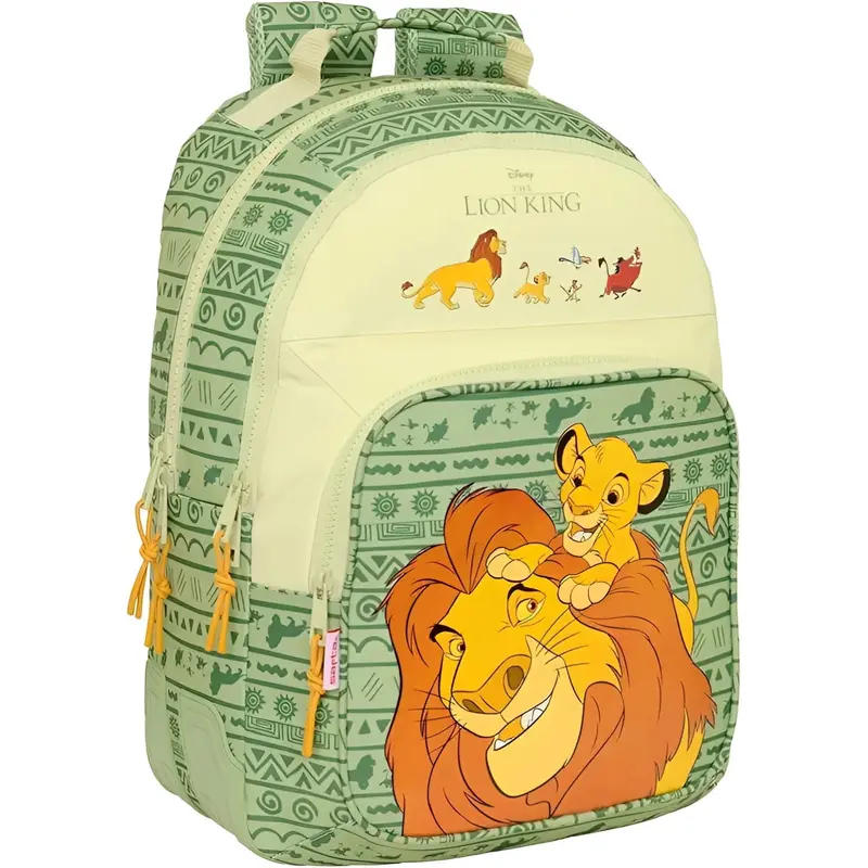 Mochila escolar doble REY LEÓN MUFASA adaptable a carro 33x43x14cm