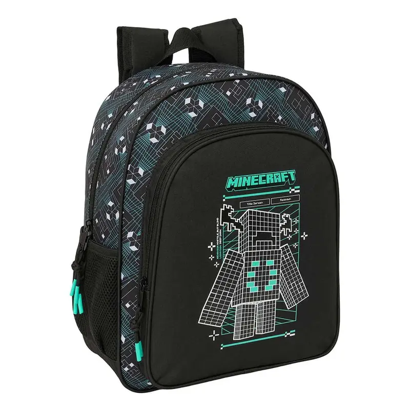 Mochila escolar junior Minecraft "Screen" adaptable a Carro, 32x12x38 cm