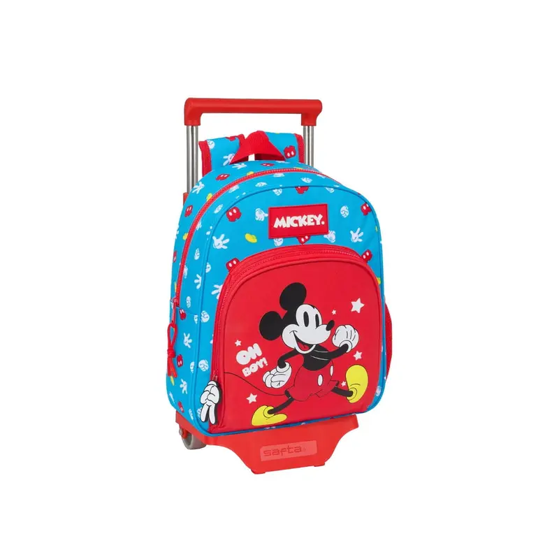 Mochila infantil escolar Mickey Mouse Disney con carro 28x10x34cm
