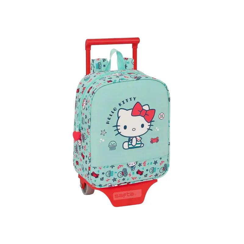 Mochila infantil Hello Kitty Sanrio con carro 805 22x10x27cm