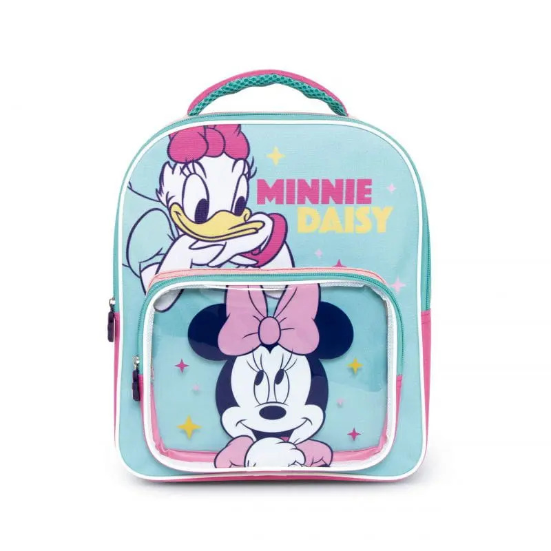 Mochila infantil Minnie Mouse Disney con bolsillo transparente 30x24,5x11cm