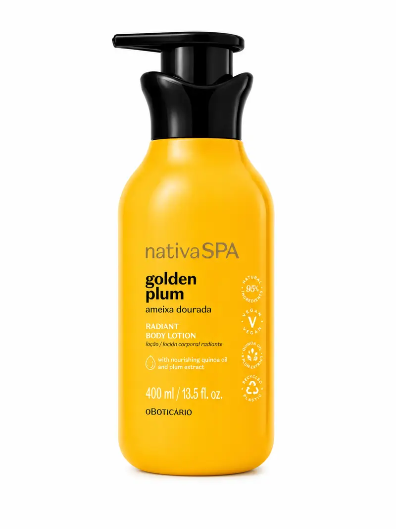Nativa Spa Loção hidratante Ameixa Dourada Oboticario 400ml.
