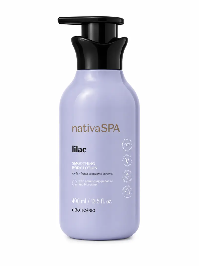 Nativa Spa Loção hidratante Lilac Oboticario 400ml.