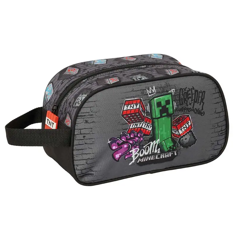 Neceser con asa Minecraft "Graffiti" adaptable a carro 26x12x15cm