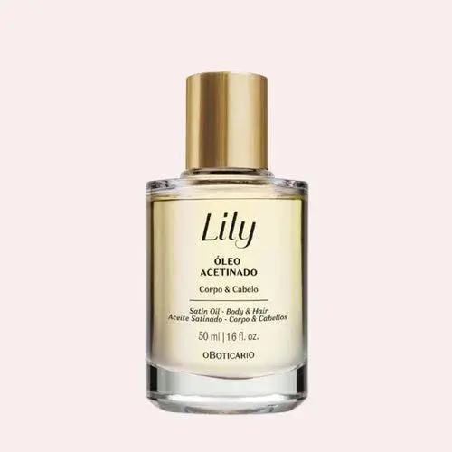 Óleo acetinado Lily corpo e cabelo 50ml