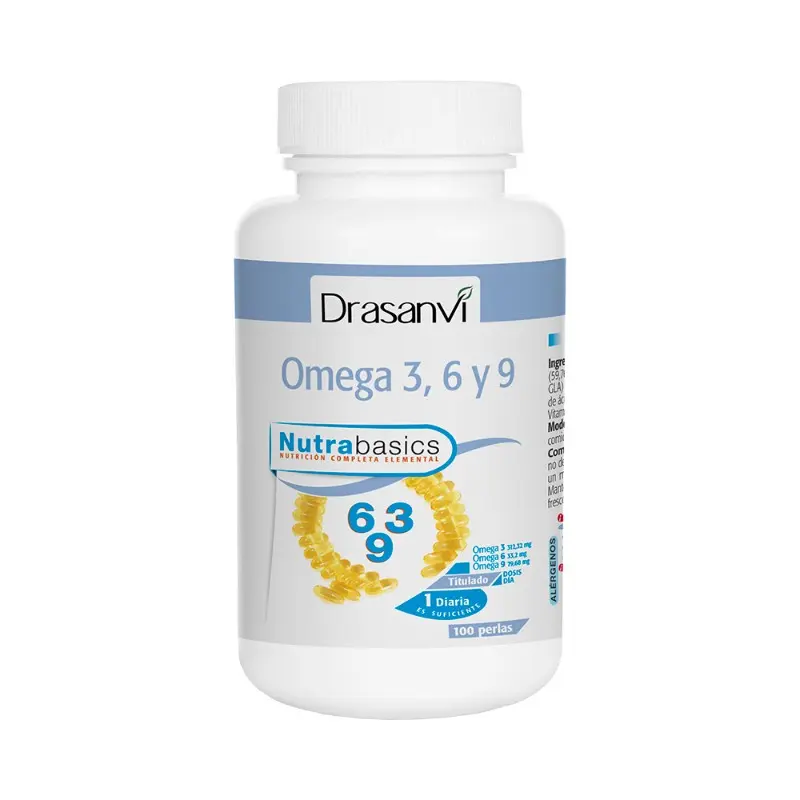 OMEGA 3-6-9 1000 mg BOTE 100 Perlas NUTRABASICOS