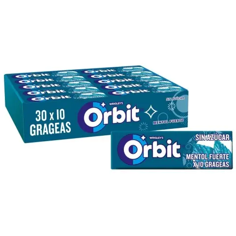Orbit MENTA FUERTE chicle gragea 30 unidades