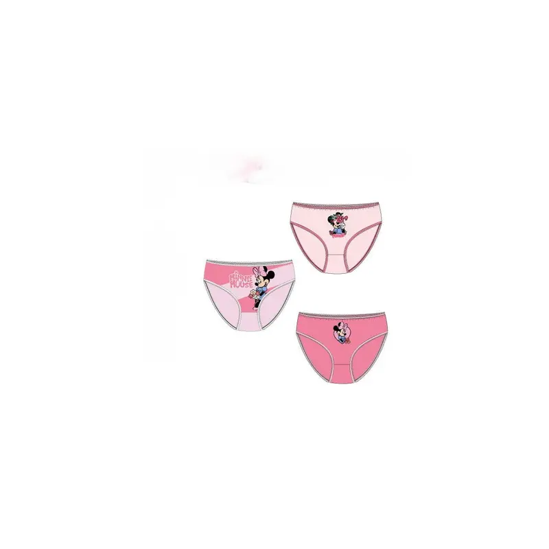 Pack 3 braguitas slips niña Minnie Mouse 6/8 años (126cm)