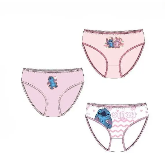 Pack 3 braguitas slips niña Stitch 4/5 años (108cm)