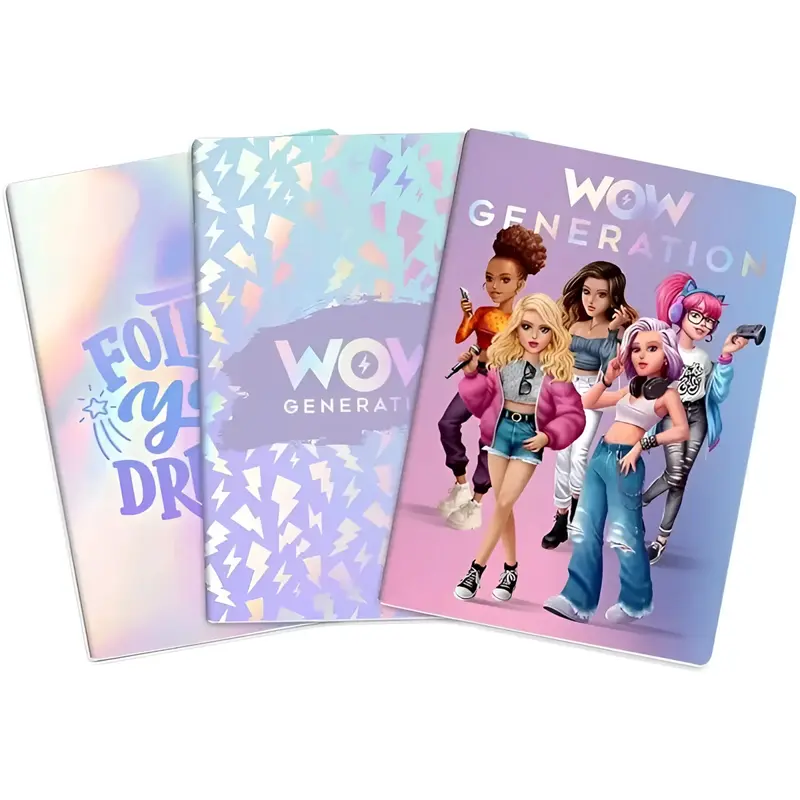 Pack 3 libretas A5 24 hojas WOW GENERATION