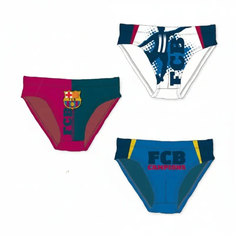 Pack 3 slip calzoncillos niño FC Barcelona talla 2/3 años