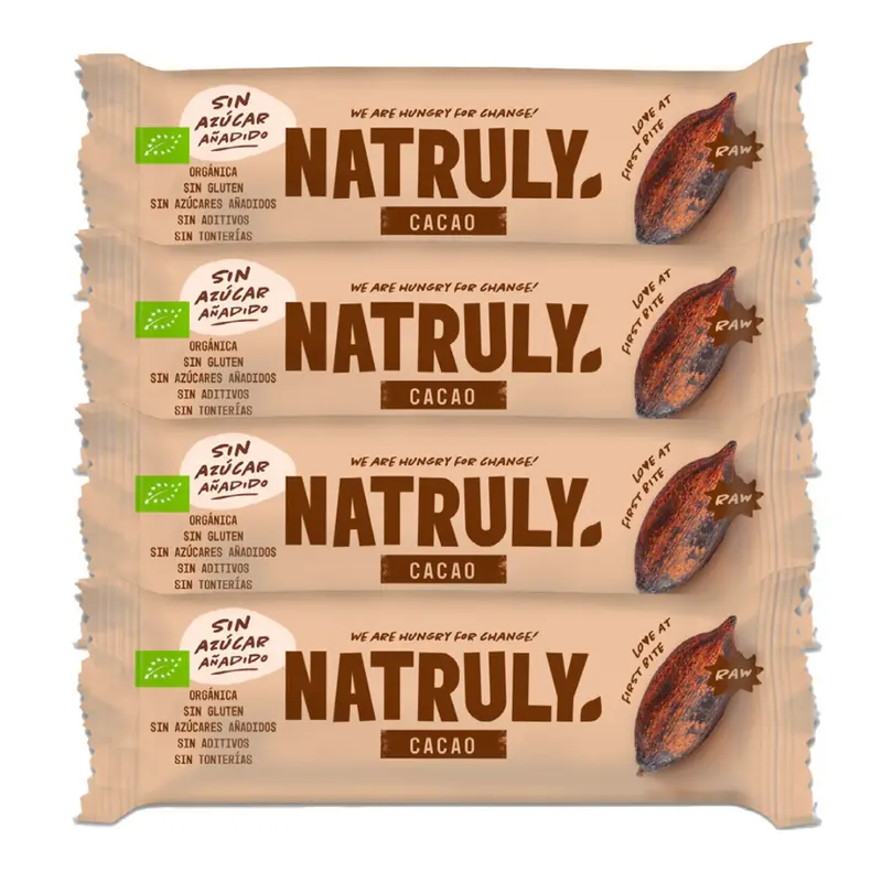 Pack 4x Barrita Raw BIO- Cacao | 4 x 40g