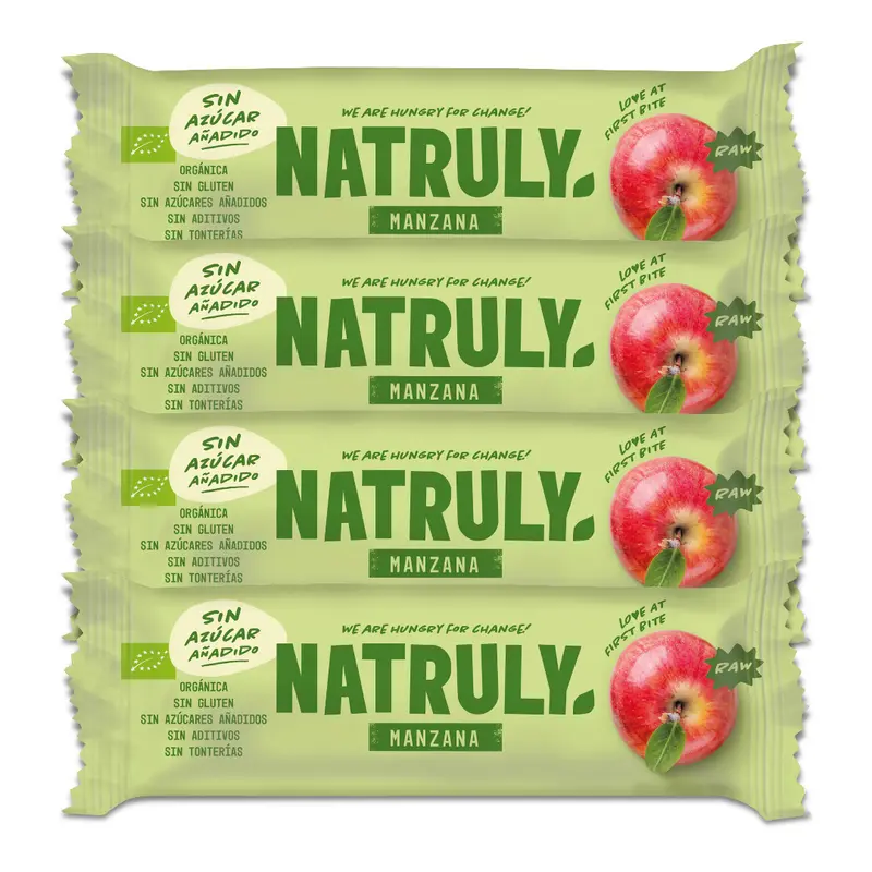 Pack 4x Barrita Raw - Manzana | BIO 40g