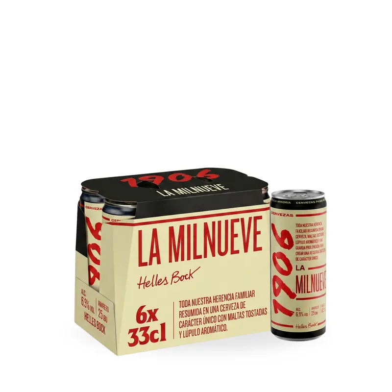 Pack 6 Latas Cerveza 1906 33 cl
