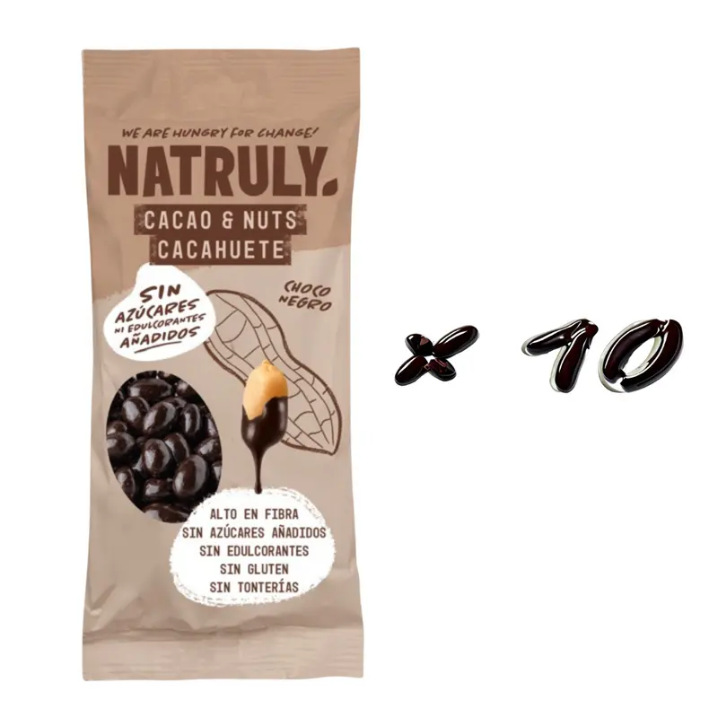 Pack Cacao & Nuts Chocolate Negro | 10 x 50g