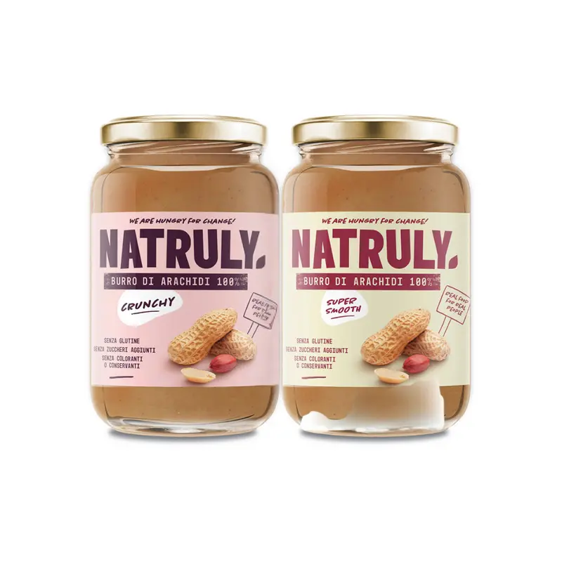 Pack Crema di Arachidi 100% Supersmooth & Crunchy | 2 x 500 gr