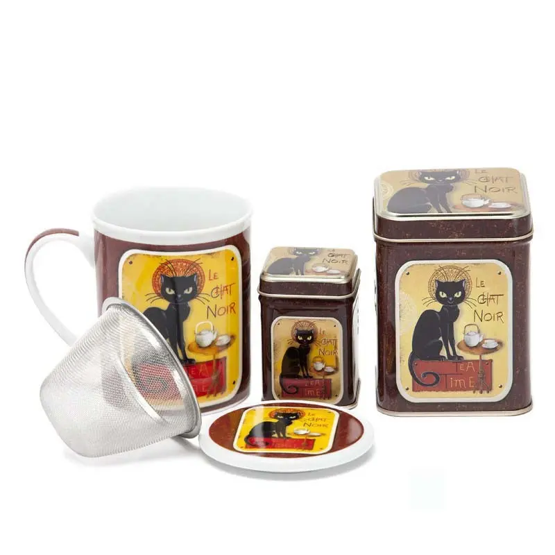 Pack De Tisanera Y Latas Le Chat Noir