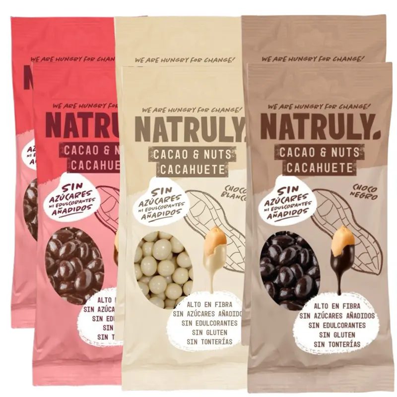 Pack Mix Cacao & Nuts - Chocolate Negro, con Leche y Blanco | 6 x 50g