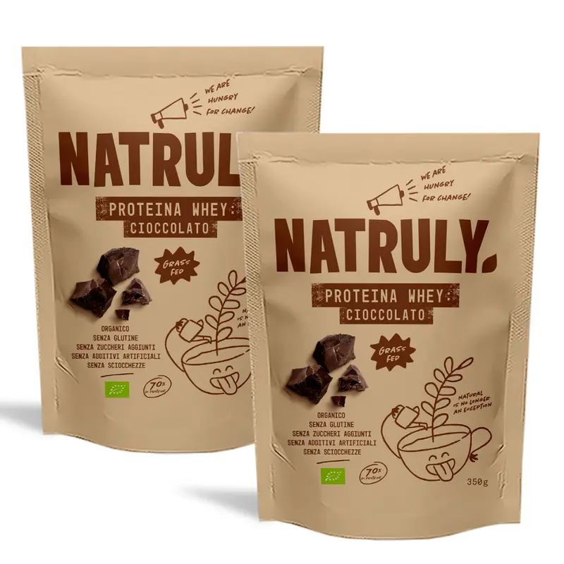 Pack Proteina Whey al Cioccolato BIO  | 2 x 350 gr