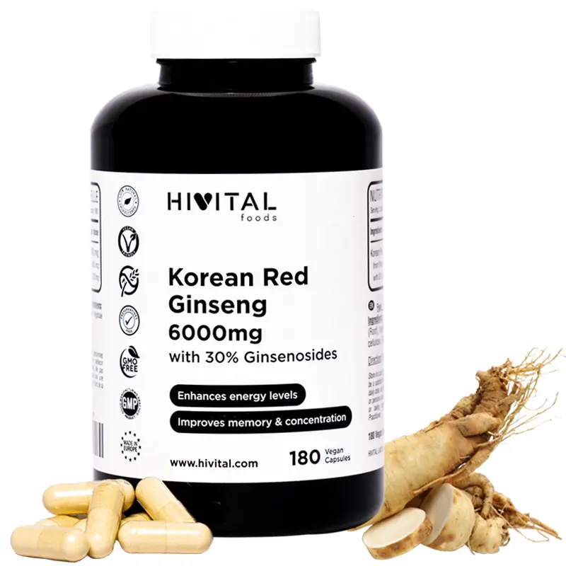 Panax Ginseng Rojo Coreano 6000 mg