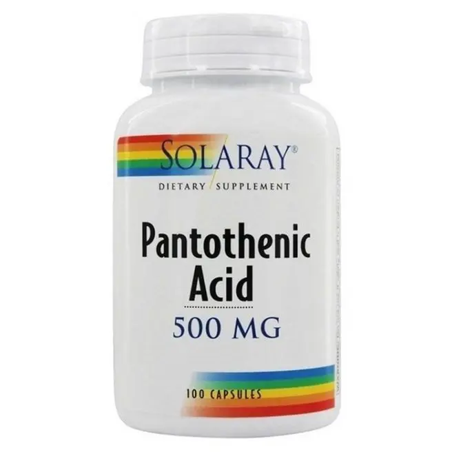 PANTOTENIC ACID 500 mg 100 Caps