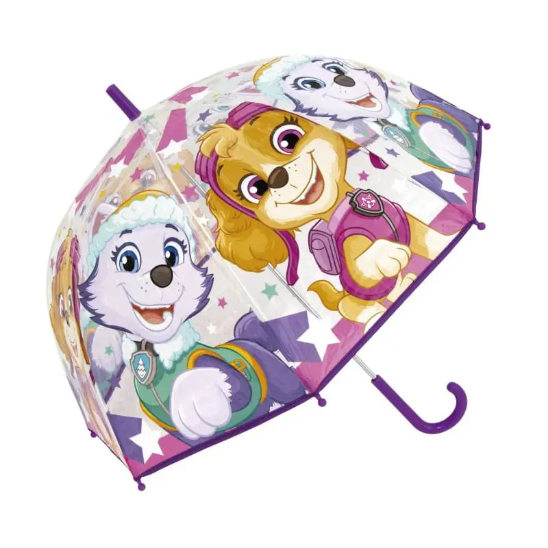 Paraguas infantil manual campana 67cm diámetro Patrulla canina mango lila