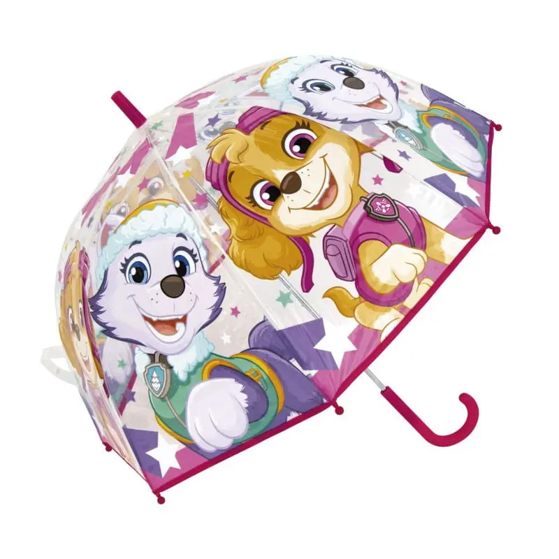 Paraguas infantil manual campana 67cm diámetro Patrulla canina mango rosa