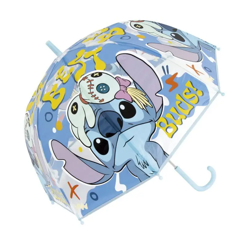 Paraguas infantil manual campana 67cm diámetro Stitch Disney azul flojo