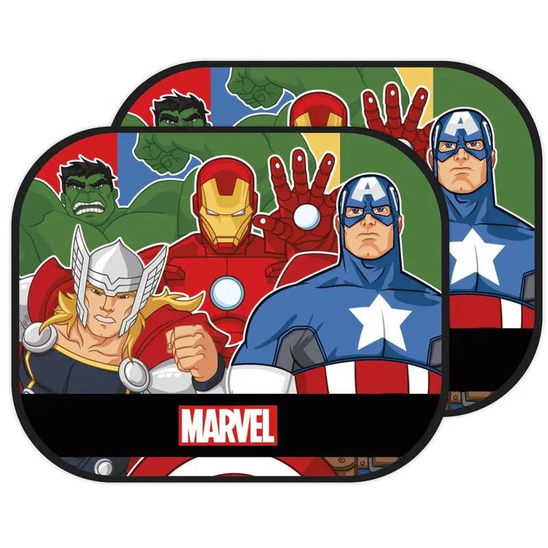 Parasol para coche infantiles Marvel Avengers| Pack de 2 parasoles para ventanas laterales