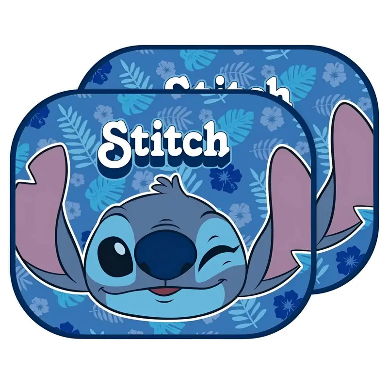 Parasol para coche infantiles Stitch | Pack de 2 parasoles para ventanas laterales