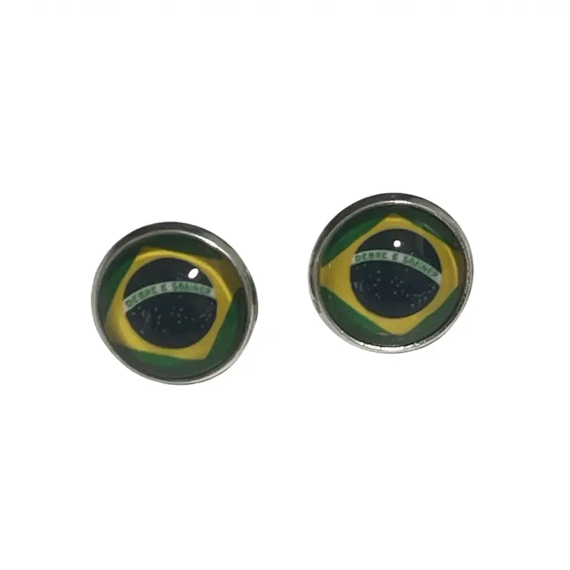 🟡🔵 Pendientes Bandera de Brasil