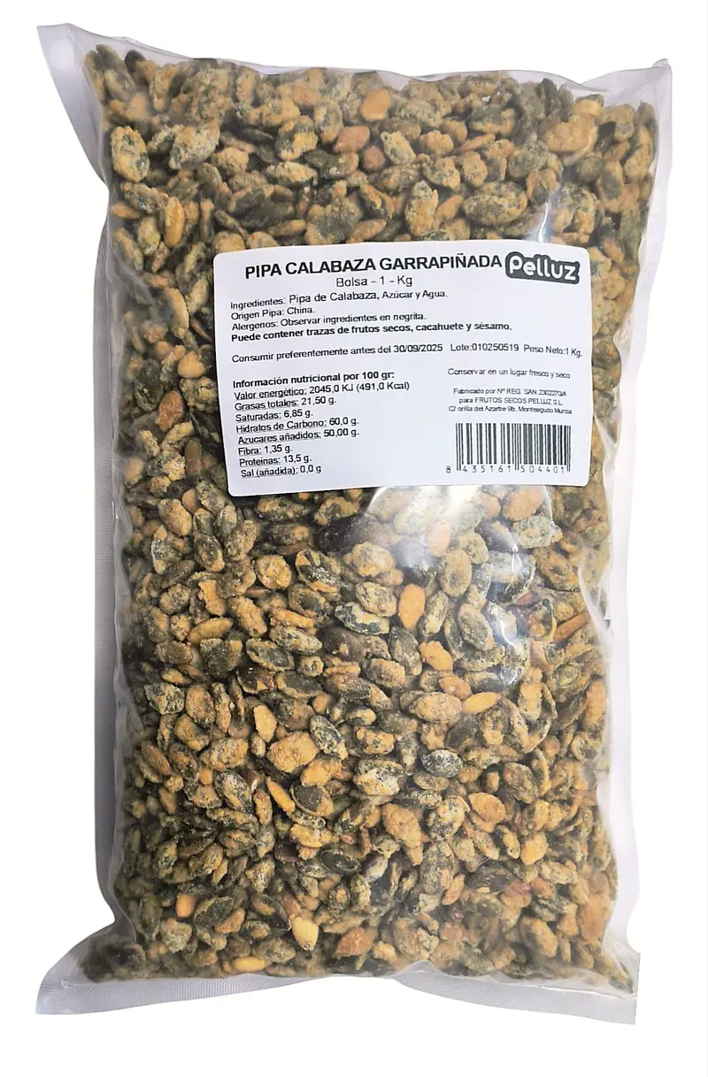 Pipas de Calabaza Garrapiñadas 1 Kg