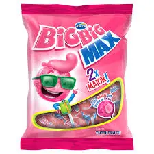 Pirulito chiclete Big Big Max 600gr tutti-frutti.