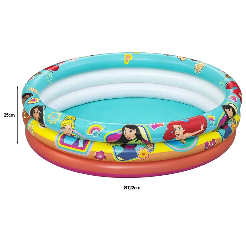 Piscina Infantil para Niños PRINCESAS DISNEY hinchable Redonda 122x25cm