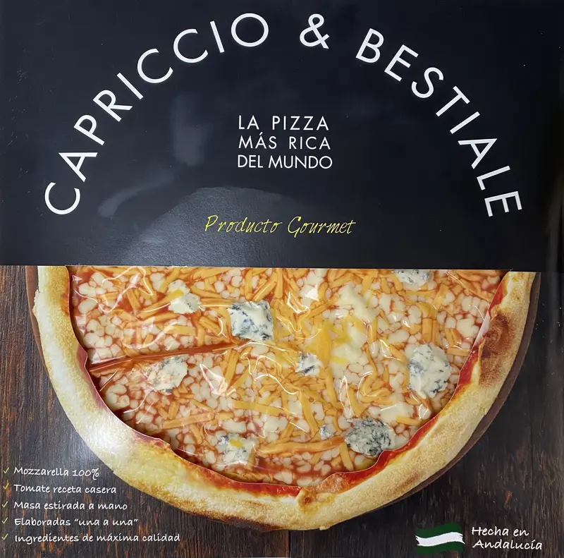 Pizza 3 quesos. 29 Ø. De 450 a 500 grs.
