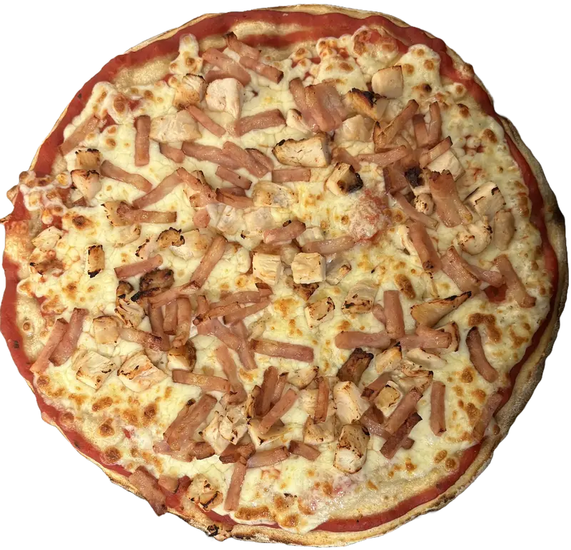 Pizza pollo e bacón 33 cm Ø