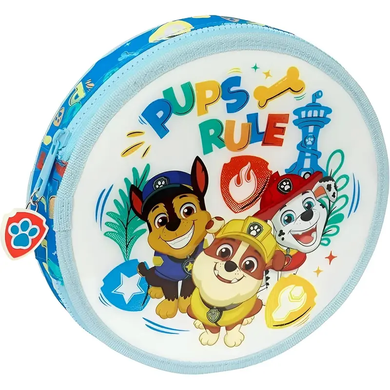 Plumier estuche redondo PATRULLA CANINA PUPS RULE 18pzs
