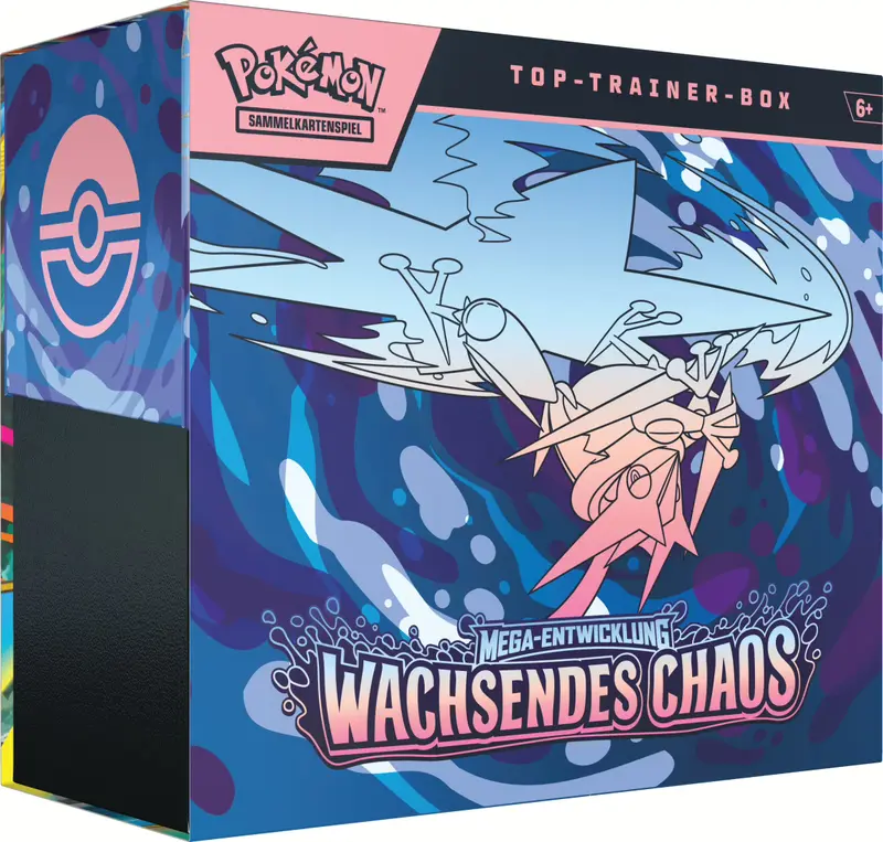 Pokémon Wachsendes Chaos Top Trainer Box deutsch