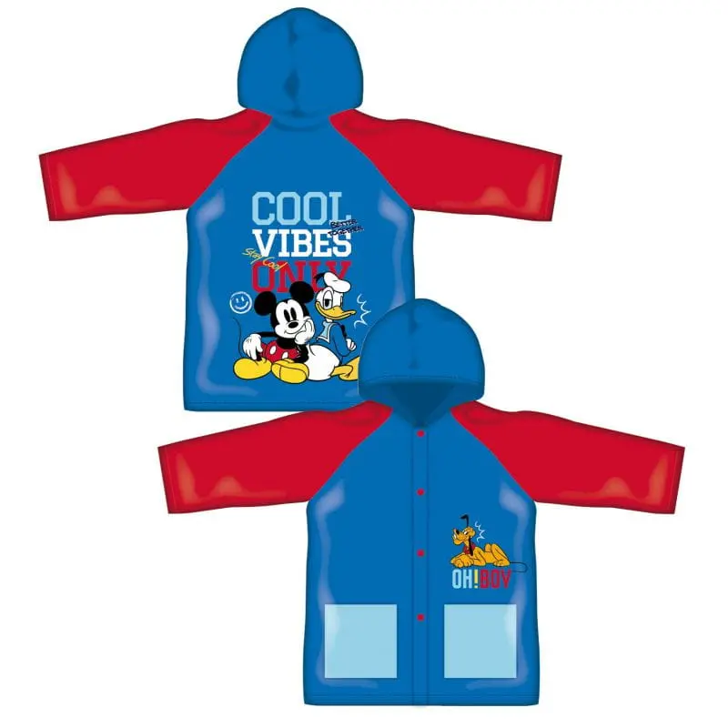Poncho chubasquero impermeable de Mickey Mouse con capucha talla 2