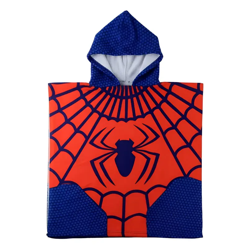 Poncho toalla infantil playa piscina Spiderman araña
