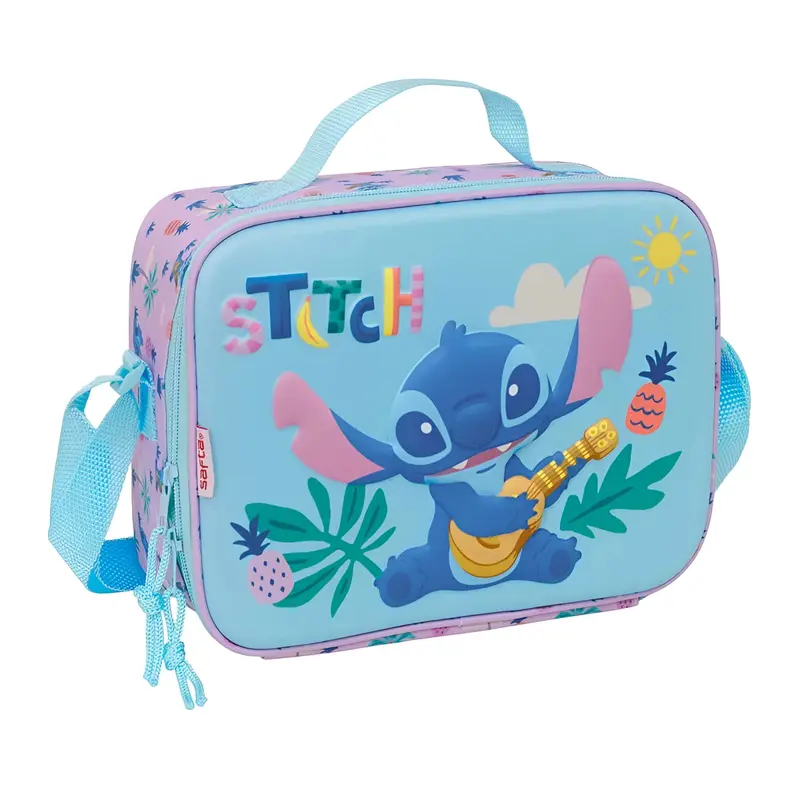 Portameriendas nevera 3D Stitch Disney azul 25x9x19cm