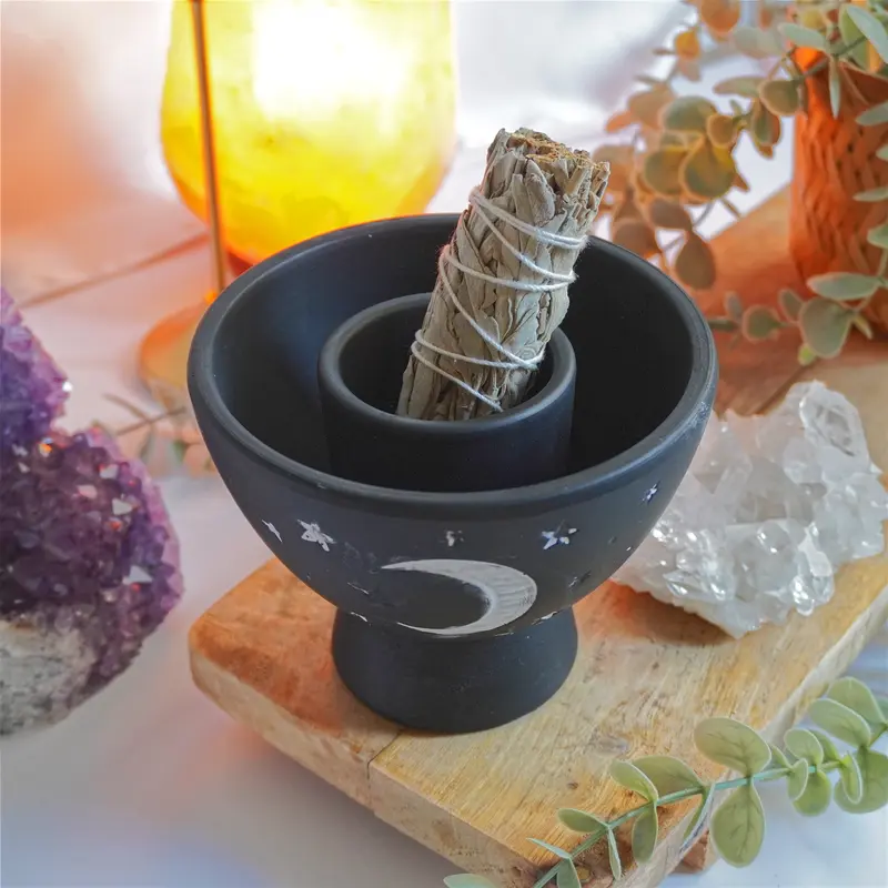 Portasahumerios Noche Estrellada - Soporte para atados de hierbas y palo santo