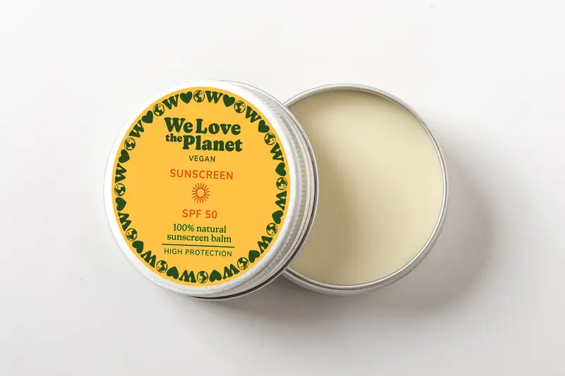 Protector Solar Natural en Lata SPF 50 – We Love The Planet | Vegano, Sin Plástico y Reef Friendly
