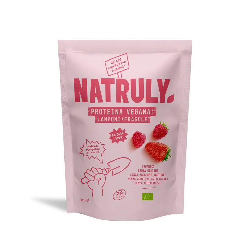 PROTEINA VEGANA LAMPONI E FRAGOLE