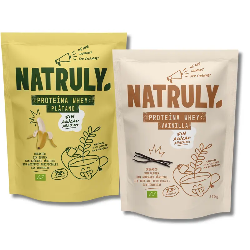 Proteína Whey - Pack Vainilla y Plátano BIO | 2 x 350G