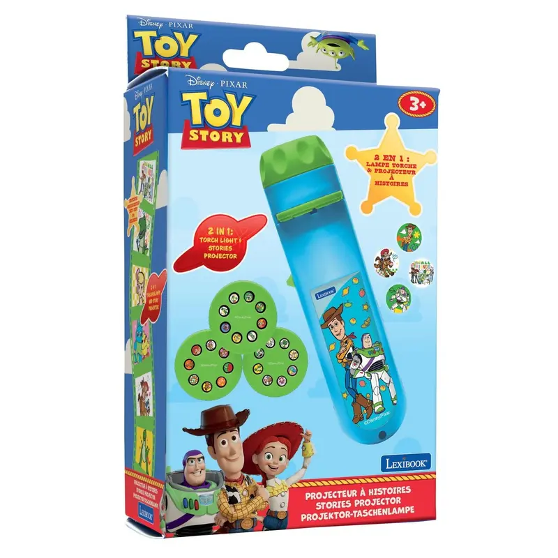 Proyector de historias y linterna de Toy Story Disney
