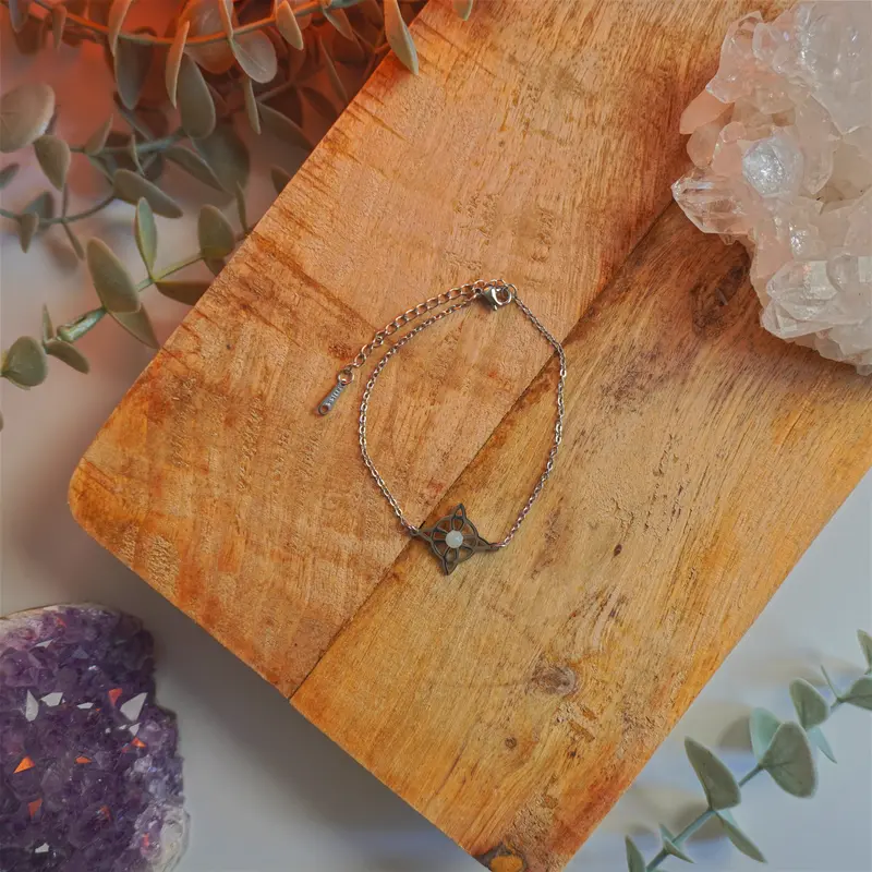 Pulsera Nudo de Bruja con Amazonita