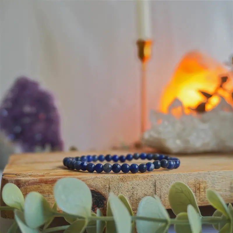 Pulsera Sodalita | Bolas 4mm | Equilibrio emocional y confianza