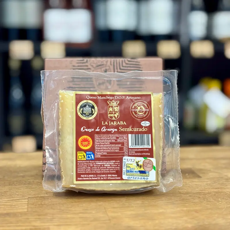 Queso D.O. Manchego artesano semicurado - Cuña 250Gr